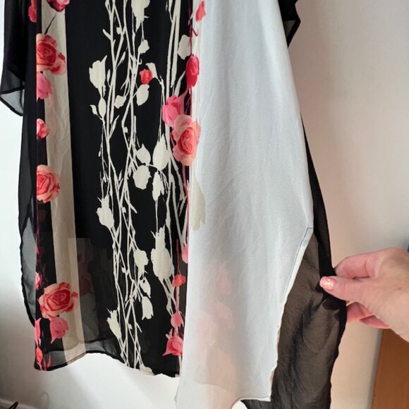 Alfani Womens Layered Tunic with lining, Flutter Sleeves, Size 3X - Picture 6 of 8